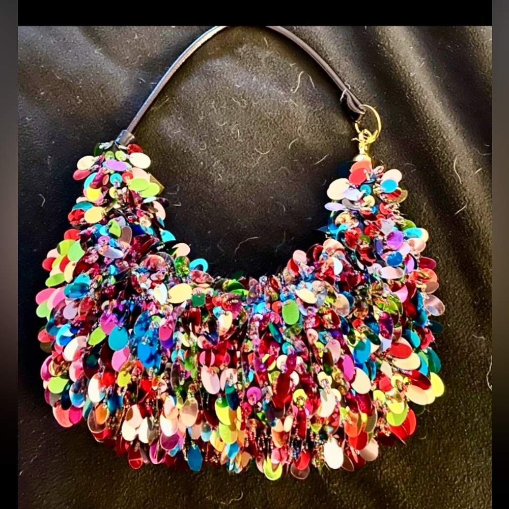 High Quality Multicolor Sequin Statement Holiday … - image 1